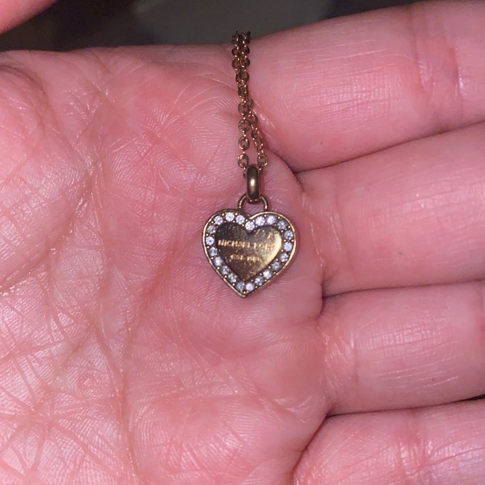 MK heart necklace
